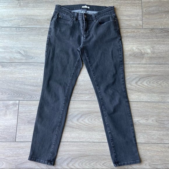 Eileen Fisher Charcoal Grey Skinny Jeans - Picture 2 of 13